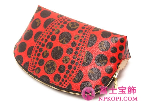 ルイヴィトン　LOUIS VUITTON　ヴィトン　モノグラム・パンプキン ドット　ヤヨイ・クサマ　LV　ポシェット・コスメティック　ルージュ　M47347